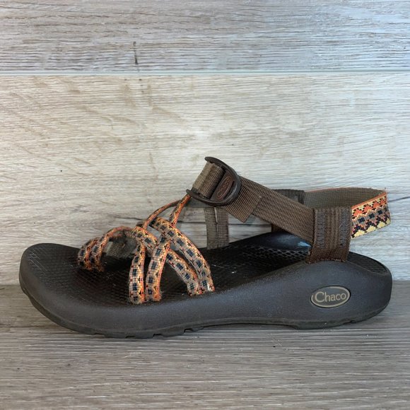 Chaco ZX/2 Unaweep Sandals Women’s 8 Brown Orange Strappy Sport Hiking Slingback - Picture 3 of 8